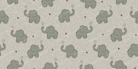 Baby elephant Gender neutral Modern nursery — greige & sage