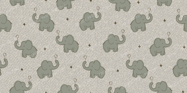 Baby elephant Gender neutral Modern nursery — greige & sage