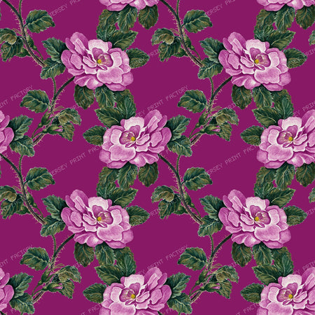 Pink Roses, Wild Roses, Pink Flowers, Floral Pattern, Boho — Purple 2