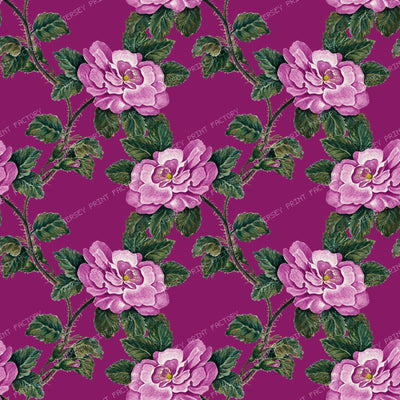 Pink Roses, Wild Roses, Pink Flowers, Floral Pattern, Boho — Purple 2