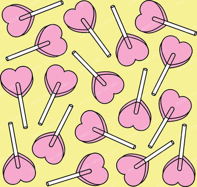 Blue Lollipops, Heart Lollipops, Lollipop Pattern — Pink 3