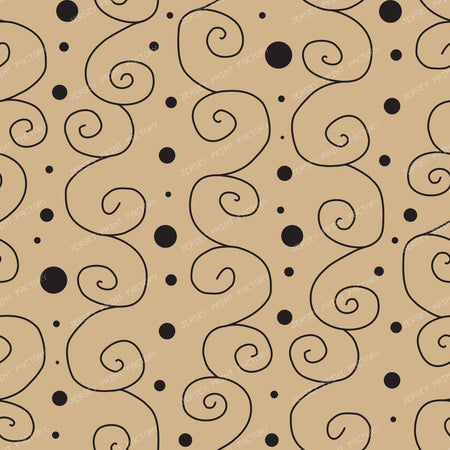 Cosmic Swirl Line Art — Solar Corona Light Brown On Brown