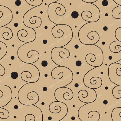 Cosmic Swirl Line Art — Solar Corona Light Brown On Brown