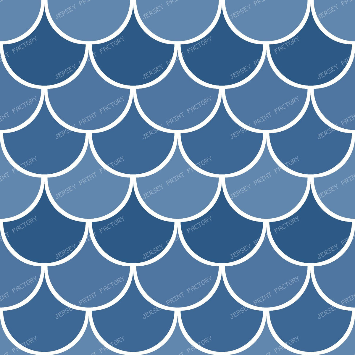Blue Mermaid Scales, Dragon Scales, Fish Scales, Arch Pattern — Blue 3