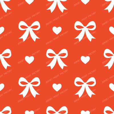 Bow Pattern, Coquette Bow, Ribbon, Cute Bow, White Bow, Hearts, Black — Red 1