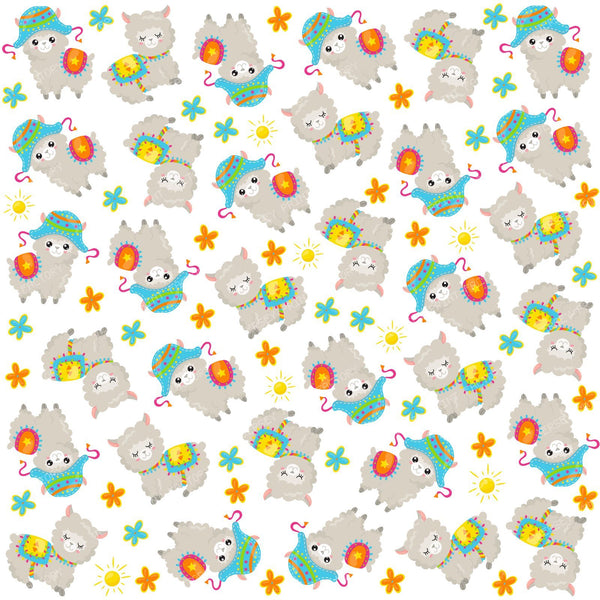 Pattern Of Llamas, Cute Llamas, Alpacas, Flowers