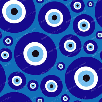 Evil Eye Pattern, Turkish Eye, Mati, Mataki, Hamsa, Nazar — Navy Blue
