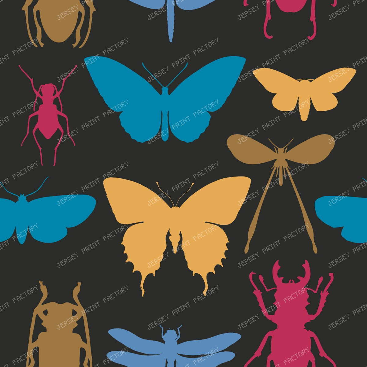 Pattern Of Insects, Butterfly, Moth, Dragonfly, Stag Beetle