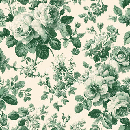 Chinoiserie rose garden Botanical Toile