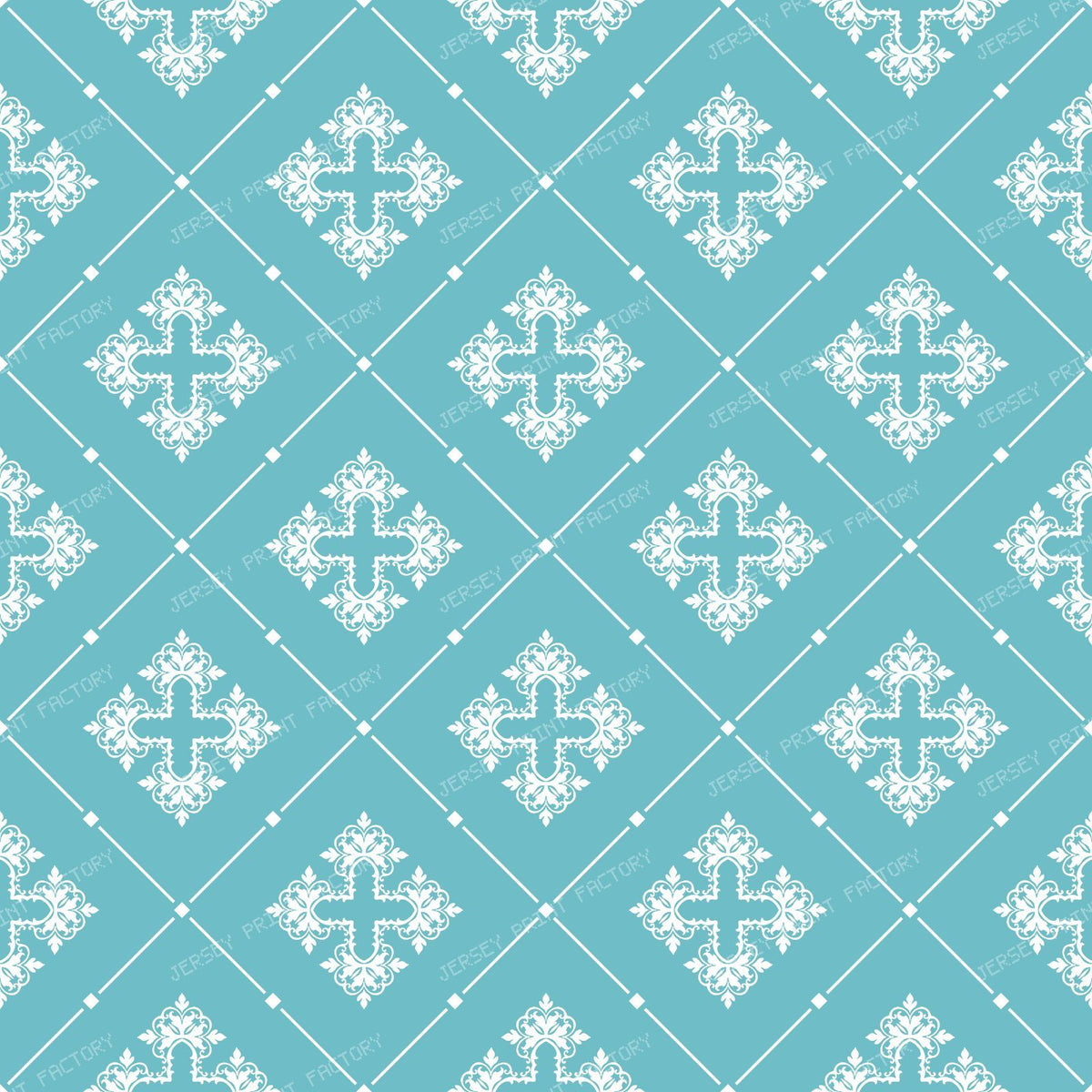 Black And White Damask, French Damask, Baroque Pattern — Blue 1