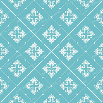 Black And White Damask, French Damask, Baroque Pattern — Blue 1