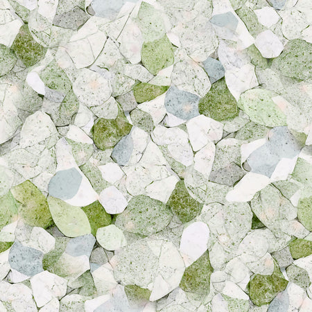 2026 PJP 100 — 46 Granite Rocks Stone Wall Pebbles - Green