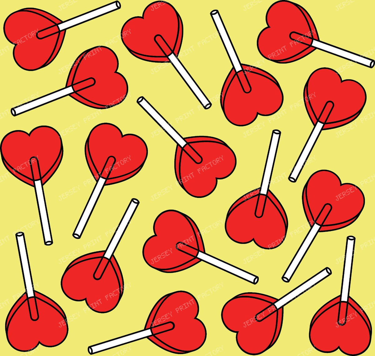 Blue Lollipops, Heart Lollipops, Lollipop Pattern — Red 8