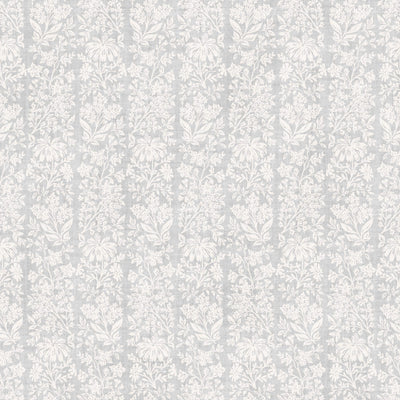 Sara - Stamped Floral - Green — Soft Blue Grey