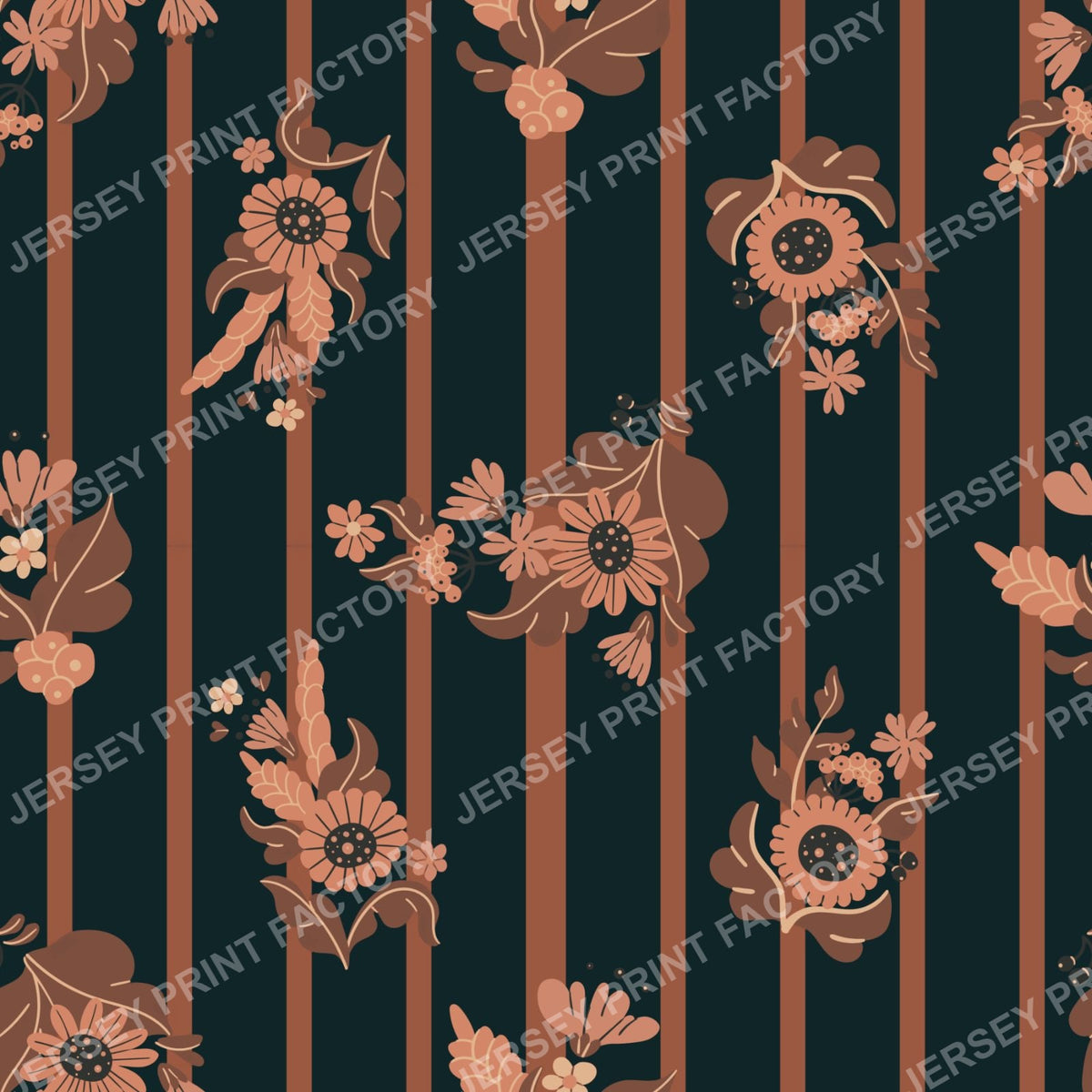 Bloomstripe Harmony Seamless Floral Linear Pattern 11