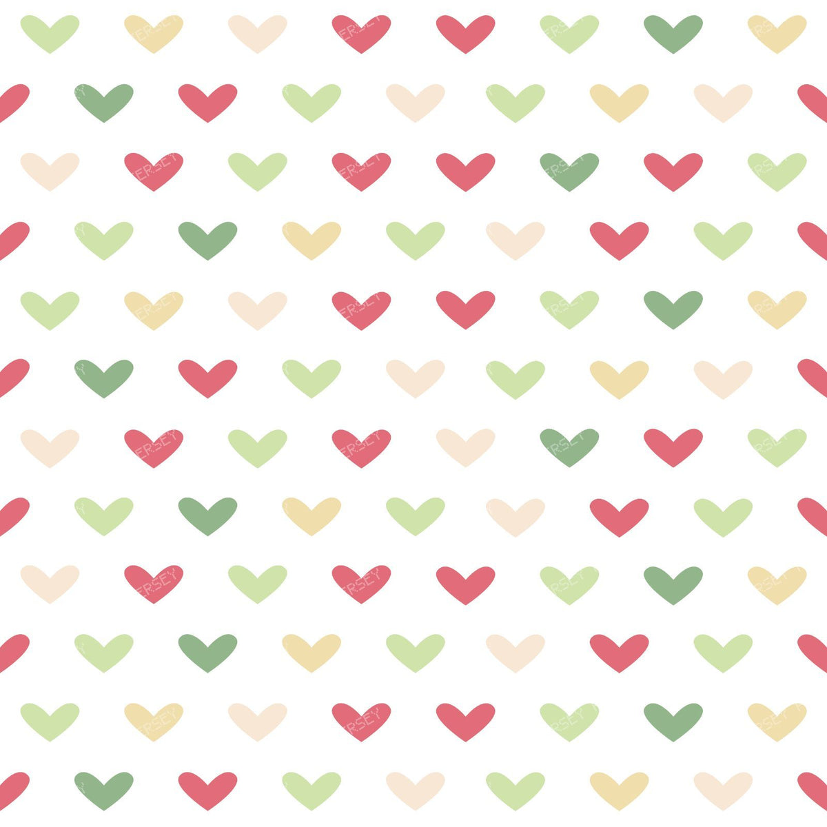 Pattern Of Hearts, Blue Hearts, Brown Hearts, Orange Hearts — Colorful 15