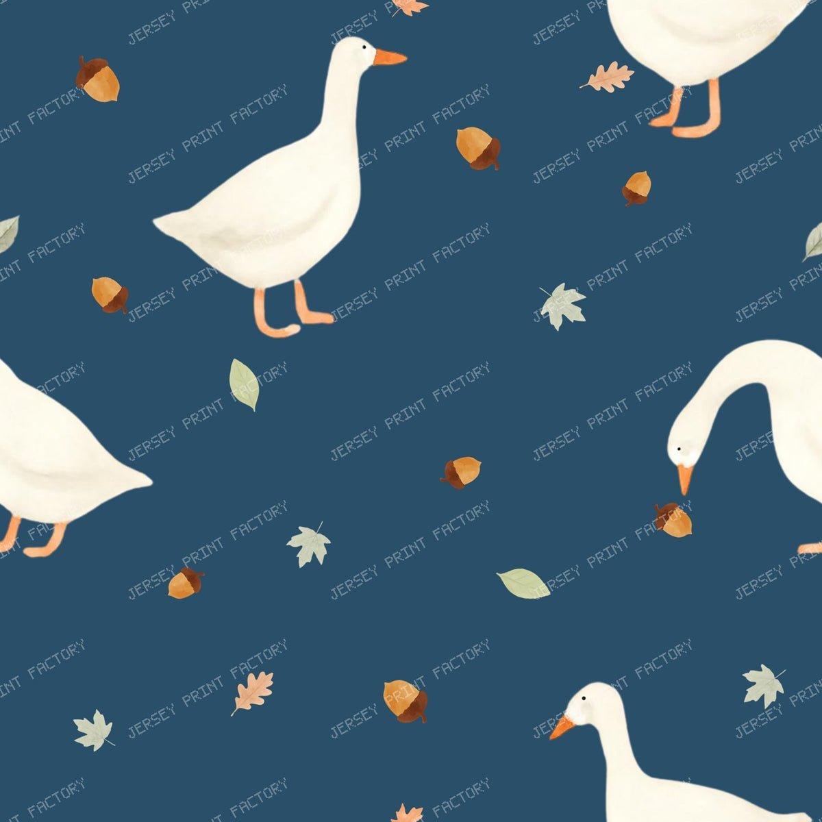 Watercolor Cozy Geese