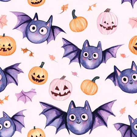 Cute Halloween Bats & Pumpkins