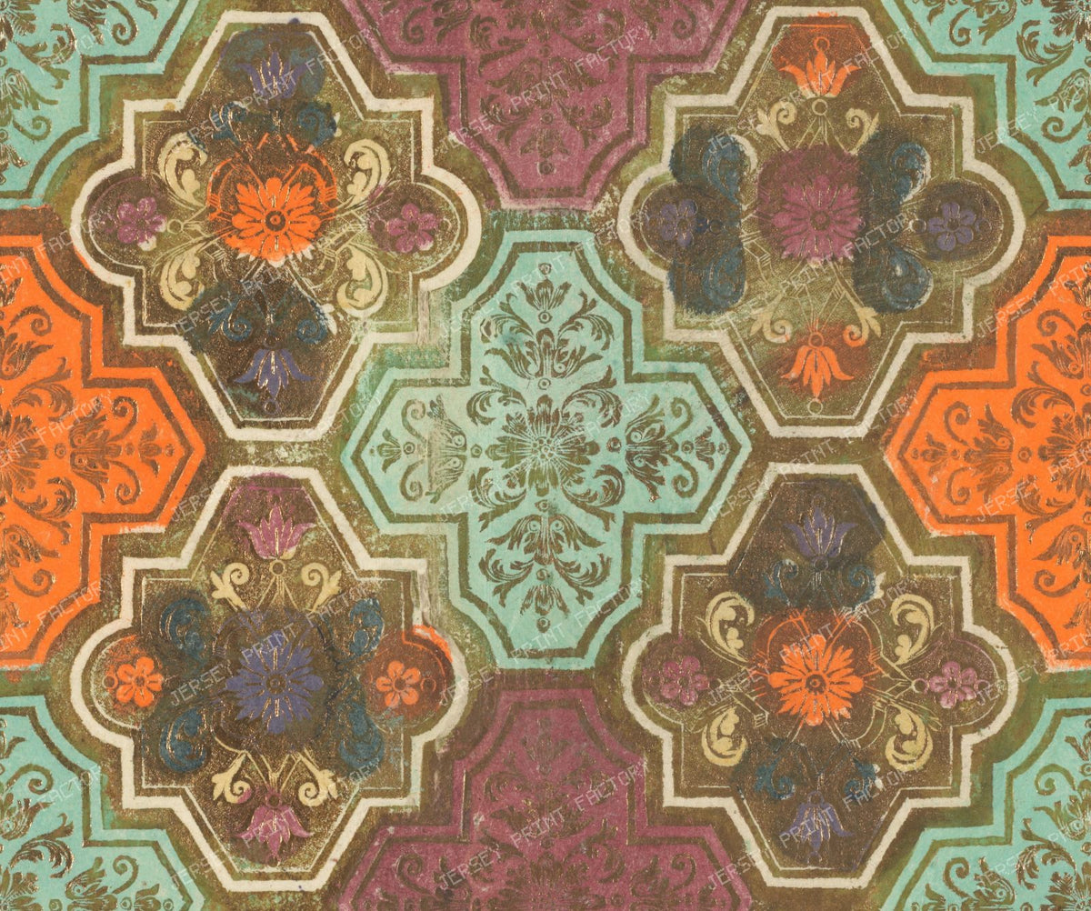 block printed brocade paper