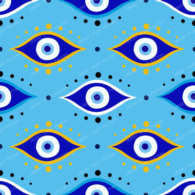 Evil Eye Pattern, Turkish Eye, Nazar, Mati, Mataki, Hamsa — Blue 4