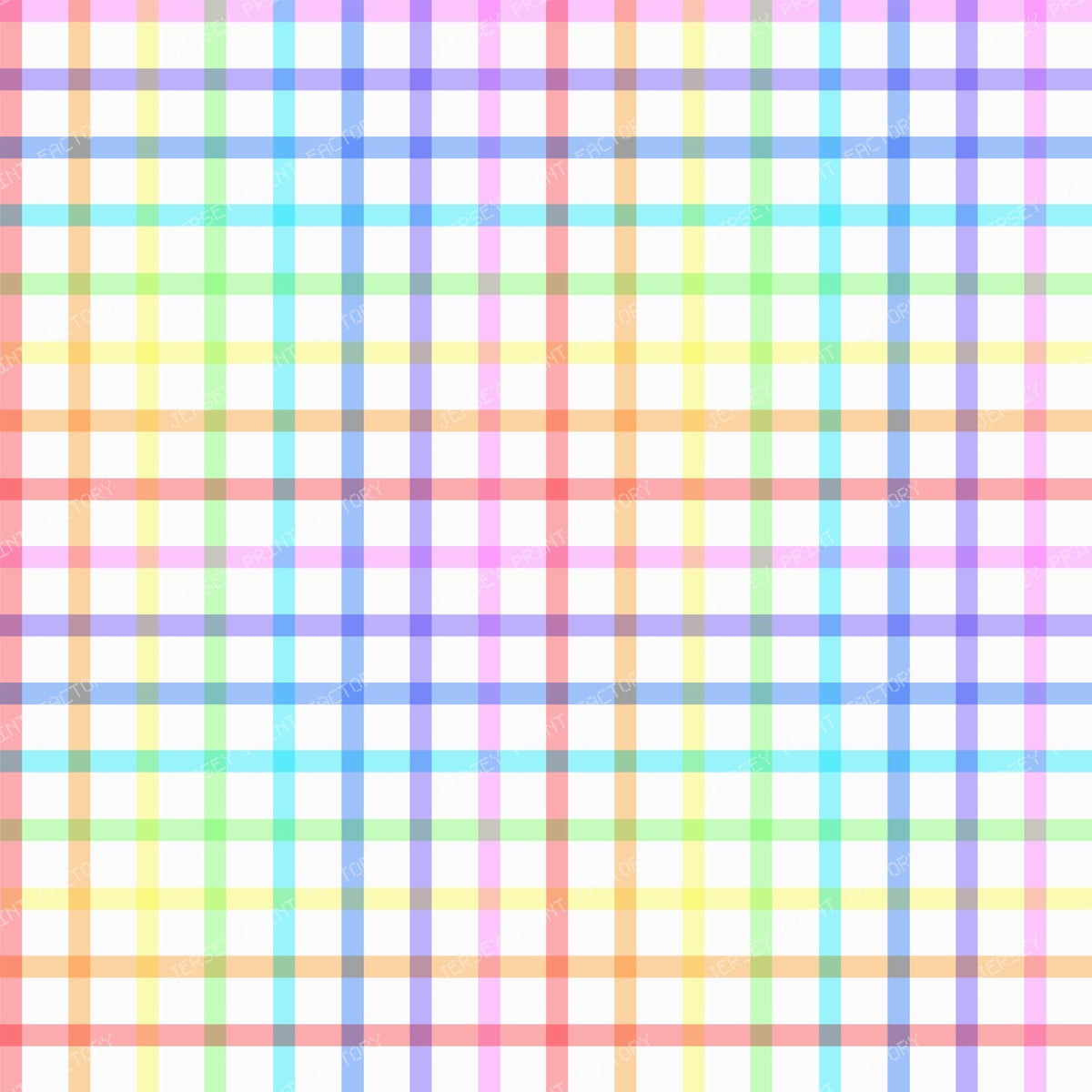 Bold Pastel Rainbow Plaid Fabric Colorful Checkered Spring Print Bright Easter Gingham Pattern — thin