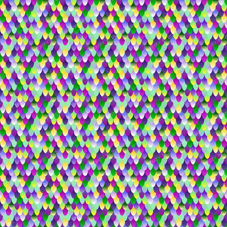 Mermaid Scales Fuchsia and Green