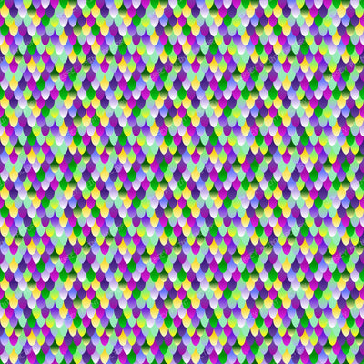 Mermaid Scales Fuchsia and Green