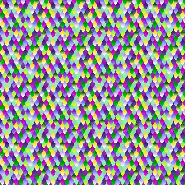 Mermaid Scales Fuchsia and Green