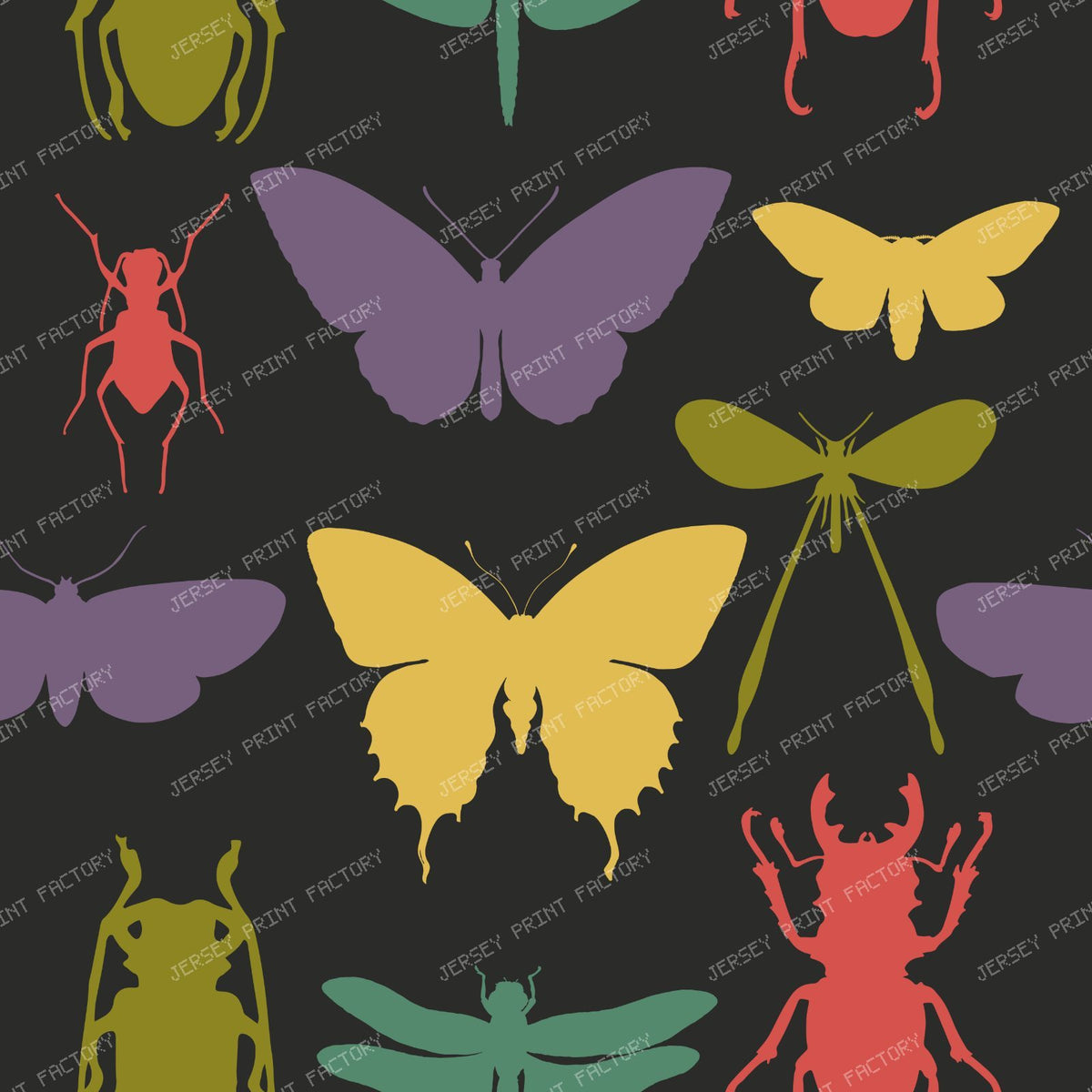 Pattern Of Insects, Butterfly, Moth, Dragonfly, Stag Beetle