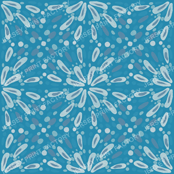 Abstract Watercolor Mosaic Tiles - Aqua