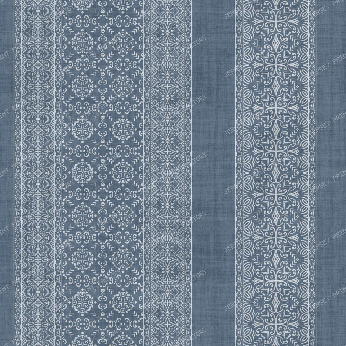 Effie   Striped Indigo Boho   Chambray Effect