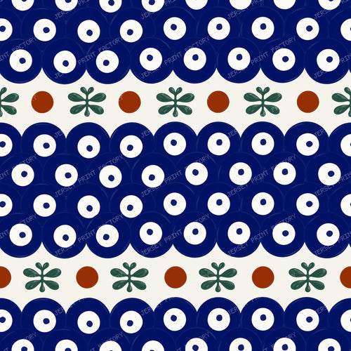 Polish Pottery Mosquito Polkadots Dark Cobalt Blue
