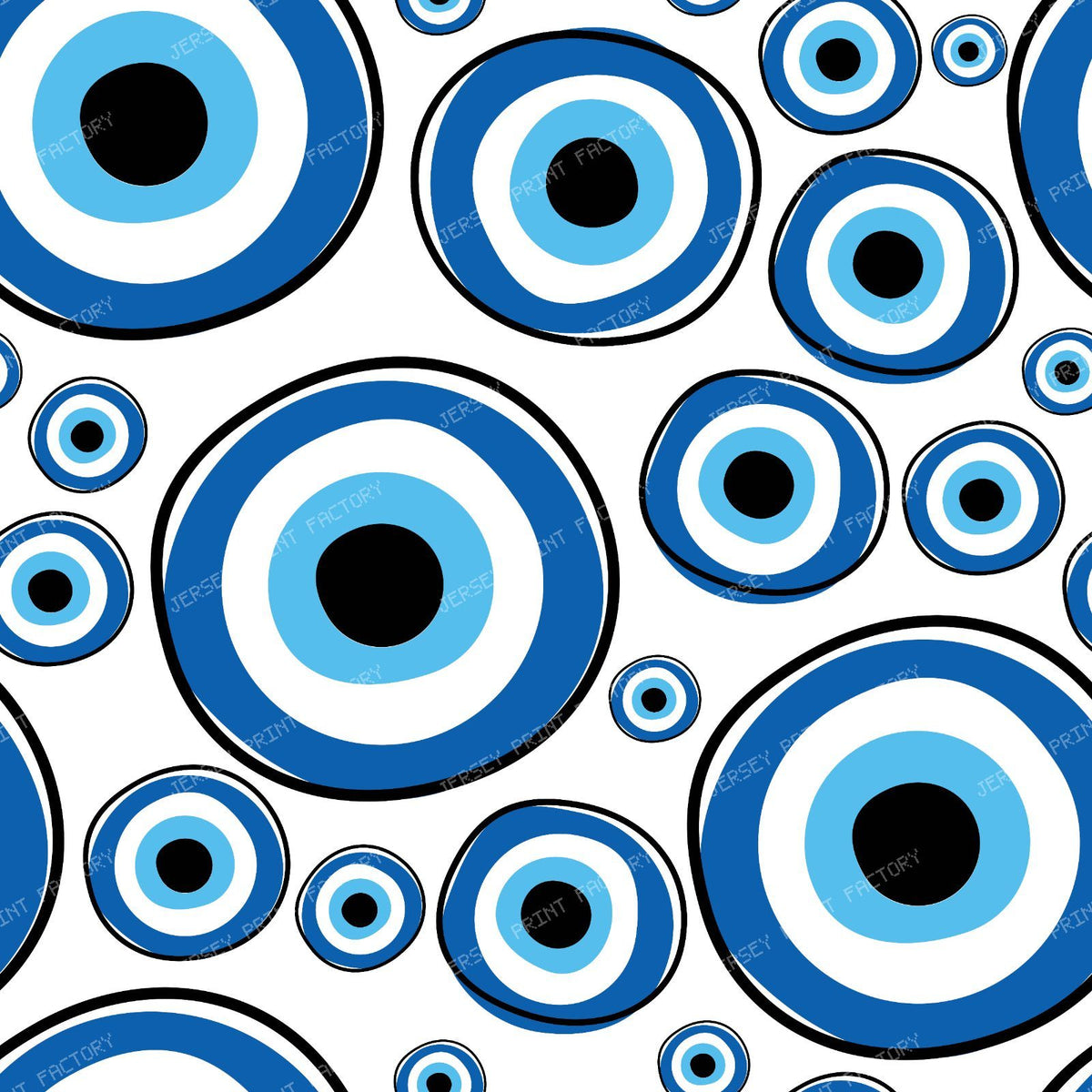 Evil Eye Pattern, Turkish Eye, Hamsa, Nazar Talisman, Mati, Mataki — White 4