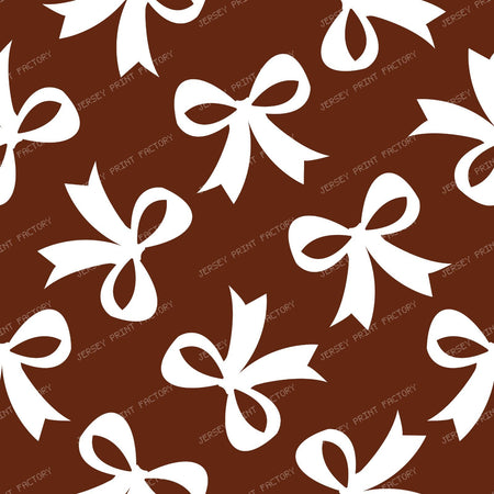 Bow Pattern, Coquette Bow, Ribbon, Cute Bow, White Bow, Black — Brown 3