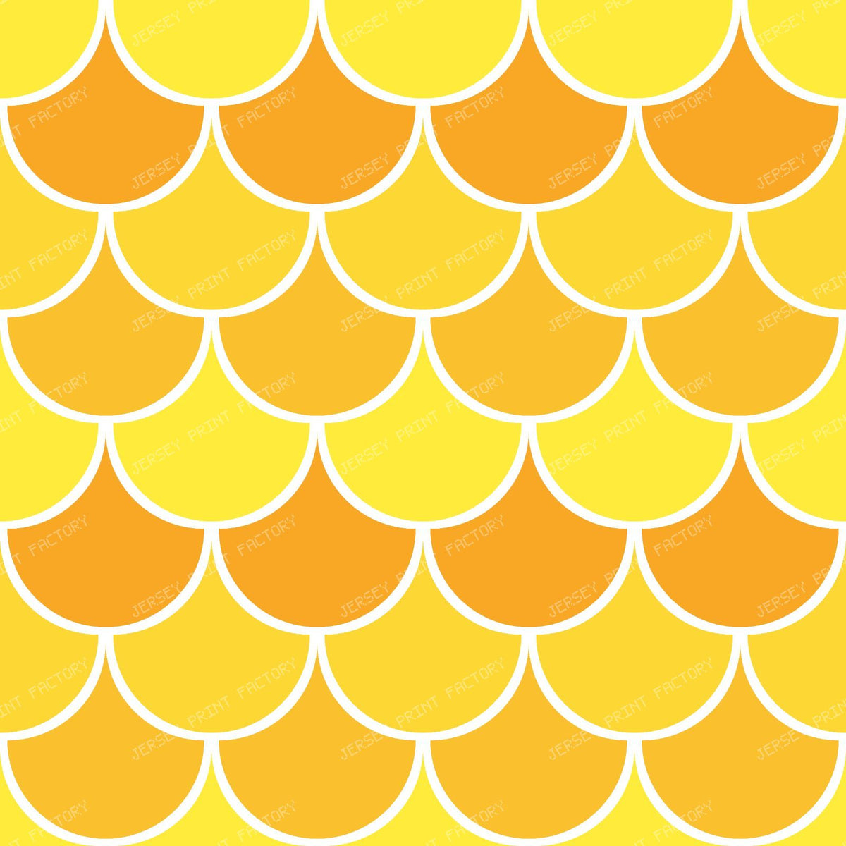 Blue Mermaid Scales, Dragon Scales, Fish Scales, Arch Pattern — Yellow