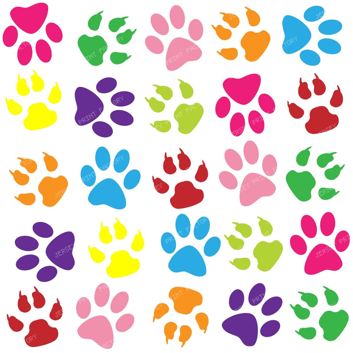 Colorful Paws, Paw Pattern, Dog Paws, Paw Prints