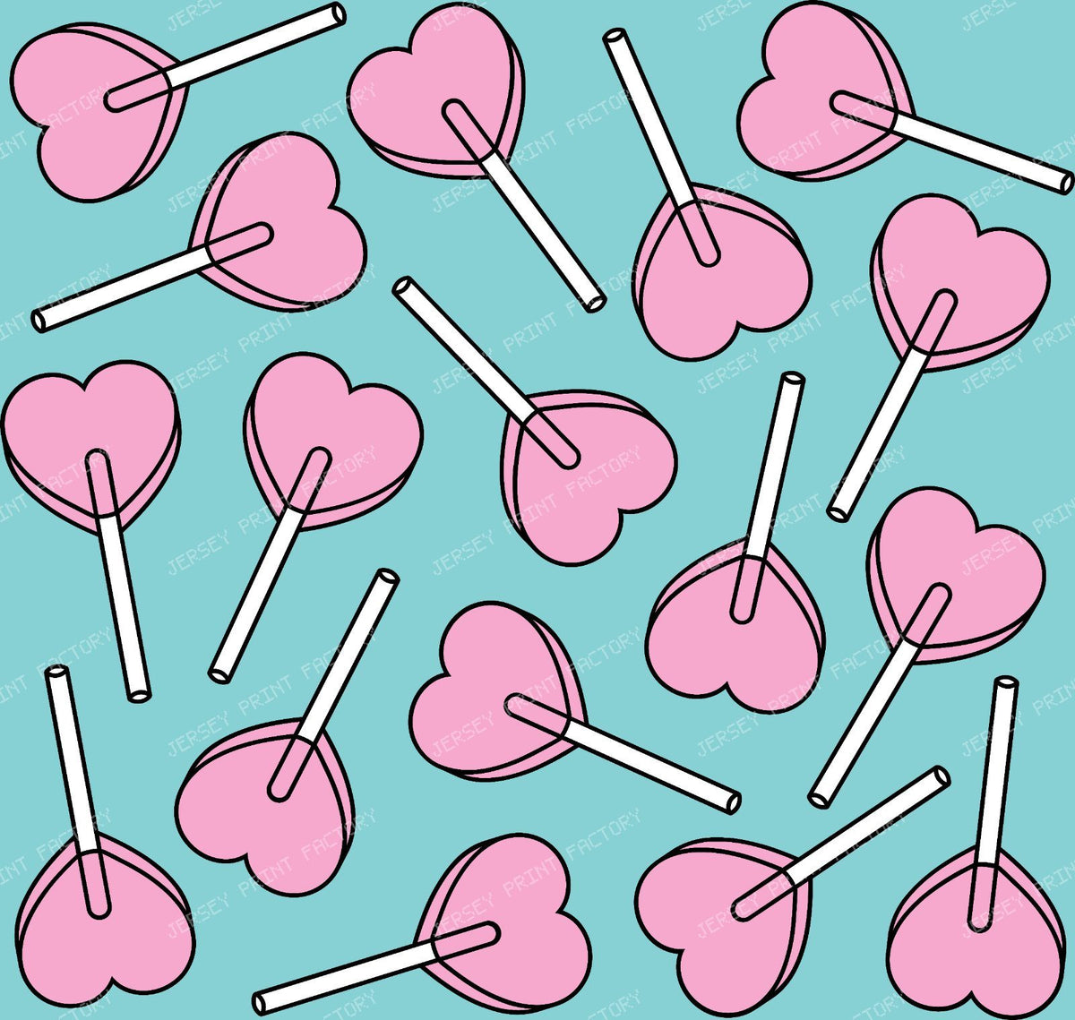 Blue Lollipops, Heart Lollipops, Lollipop Pattern — Pink 4