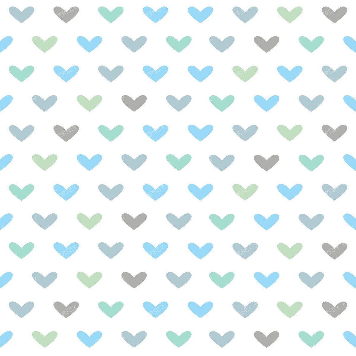 Pattern Of Hearts, Blue Hearts, Brown Hearts, Orange Hearts — Colorful 4