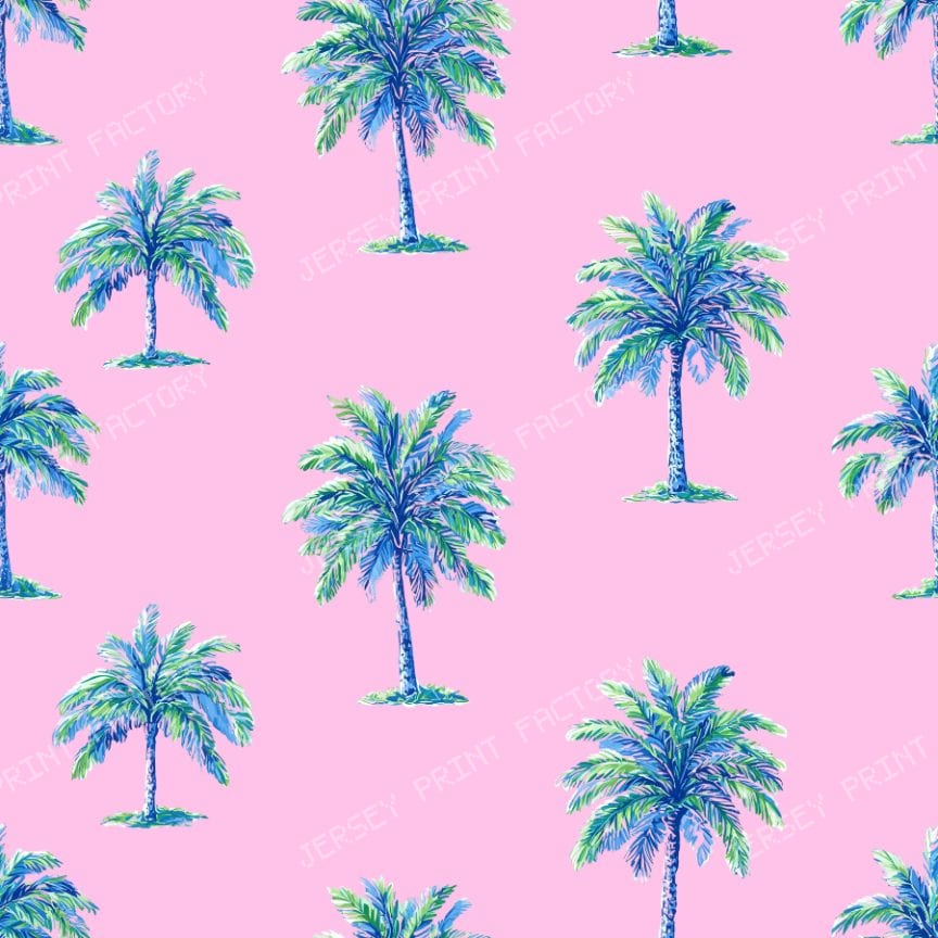 Happy Palm Trees on Pink