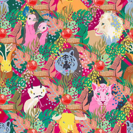 Paradise — Maximalist Tropical Jungle in Multicolor