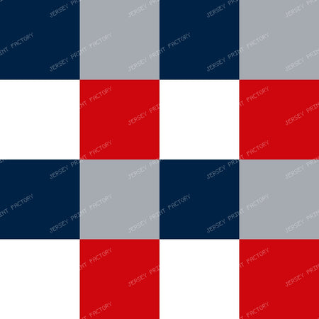 Checkerboard in Red Navy and Silver