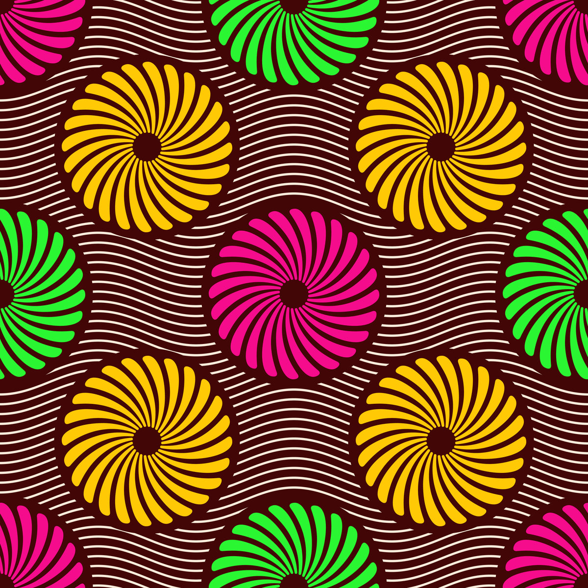 Propeller Patterns on Brown Fabric E2147 – Jersey Print Factory