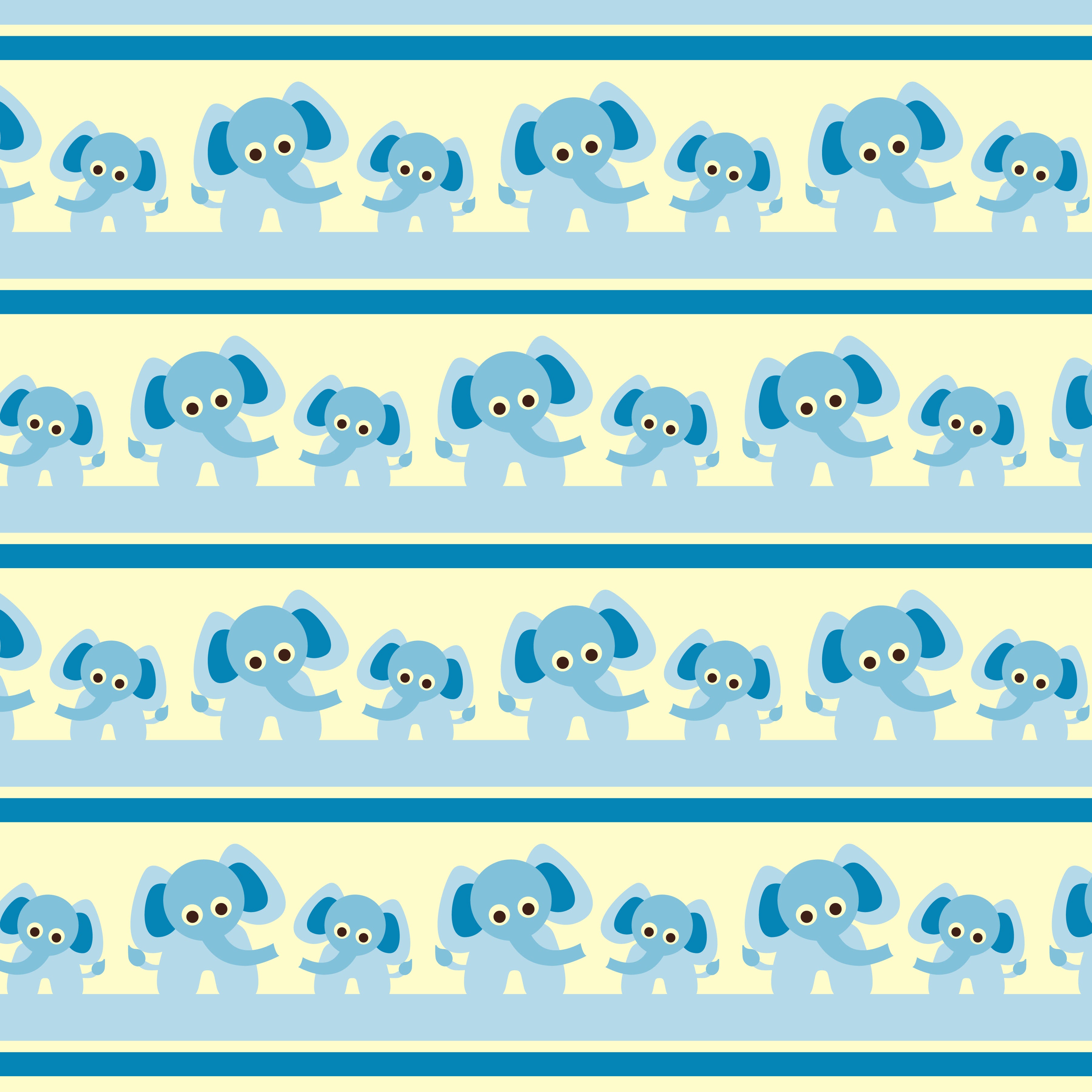 Blue Animal Pattern Blue Animal Patterns on Striped Fabric D1405 – Jersey Print Factory