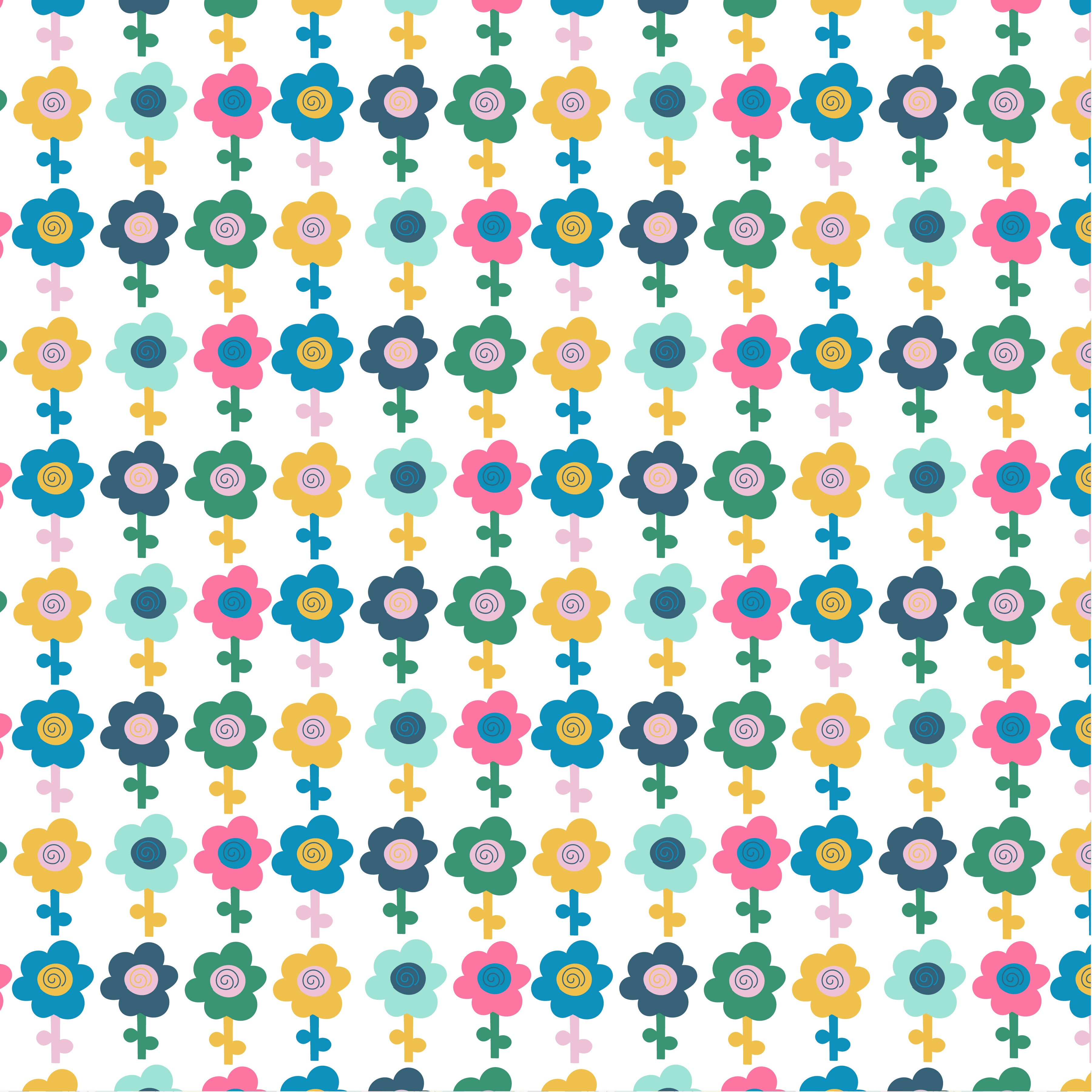 Color Pattern Cloth Small Flower Colorful Flower Patterns on White Fabric E1286 – Jersey Print Factory