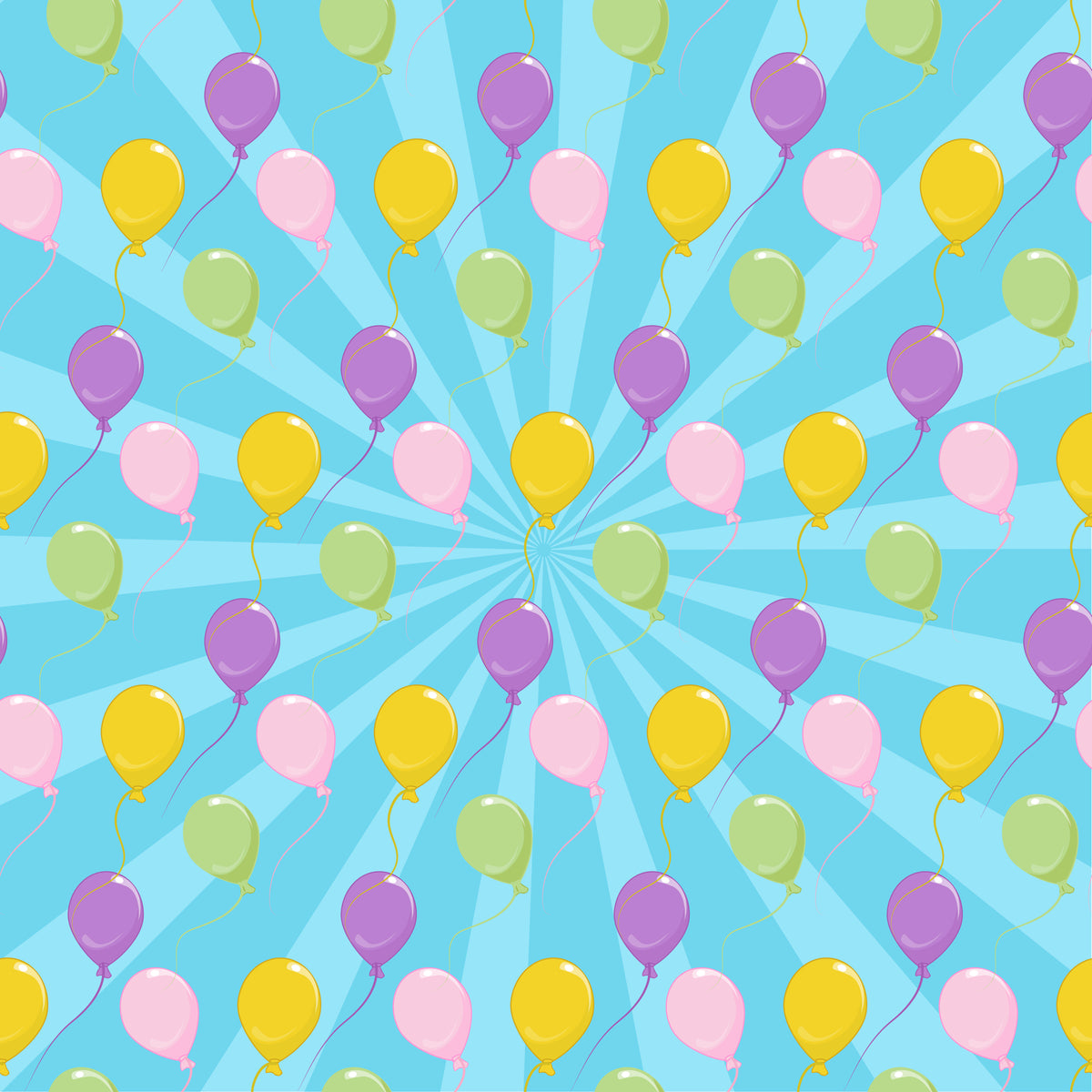 Colorful Balloon Patterns on Strip Fabric D1007 – Jersey Print Factory