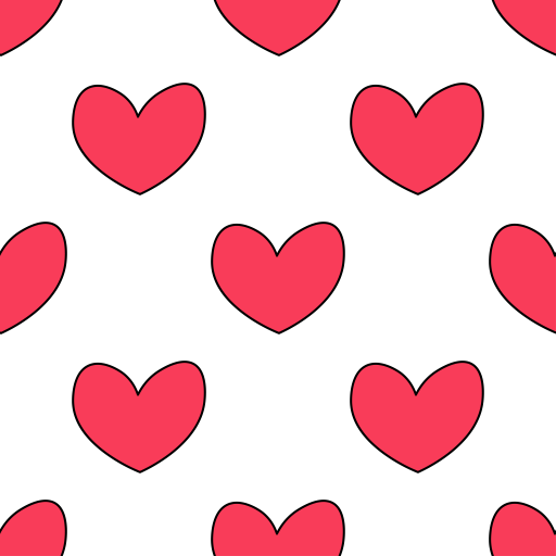 red heart designs on white fabric DS1924 – Jersey Print Factory