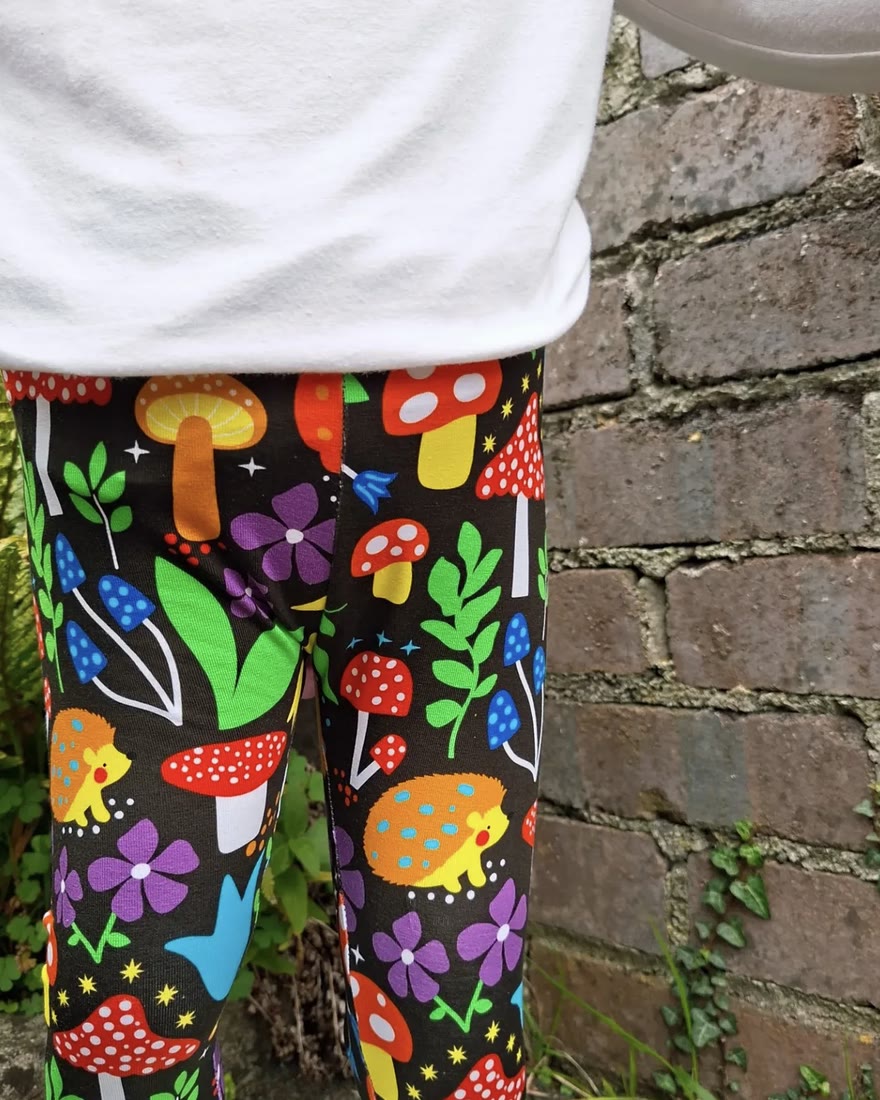 Bedruckter Stretchjersey, der Grundstoff für Leggings